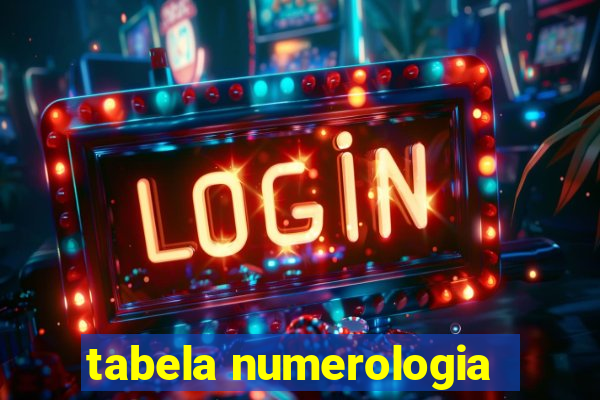 tabela numerologia